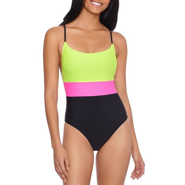 Reebok Womens Electric Express U-Neck One Piece Swimsuit Reebok Womens Electric Express U-Neck One Piece Swimsuit